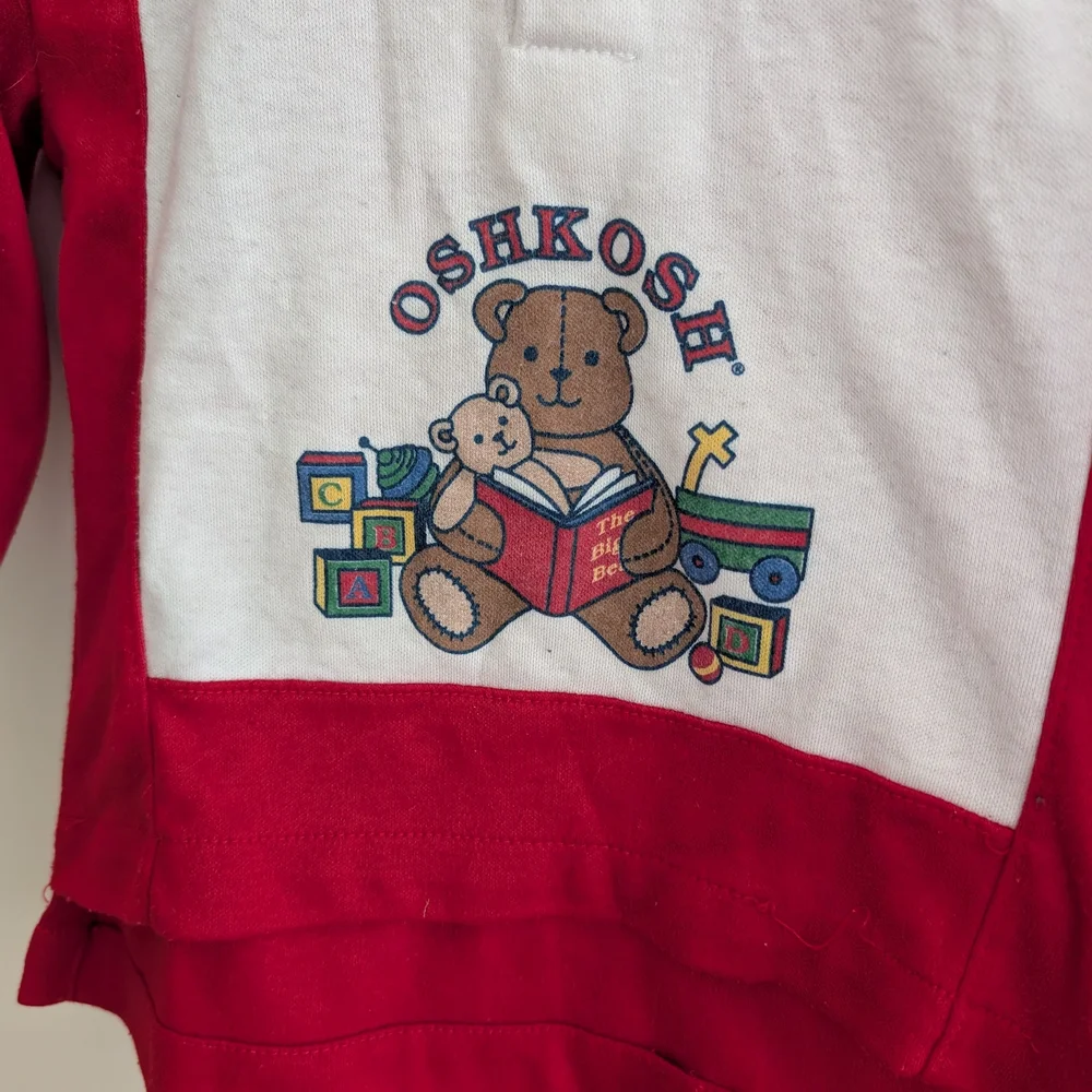 $ Vintage OshKosh‎ B'gosh Red and White Kids Shirt